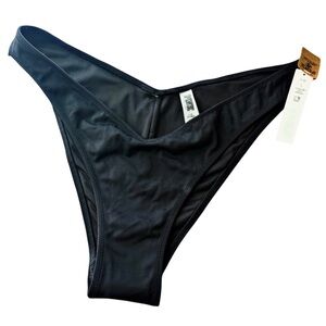 NWT PINK Victoria’s Secret Black V-Cut High Leg Bikini Bottom Size Large NWT